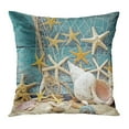 thumbnail image 3 of SUFAM Set of 4 Pillow Cases Beach Starfish Shell Seas Oceans Blue Sky Seashells The Conches Throw Pillowcase Cover Cushion Case Home Decor 16x16 inch, 3 of 5