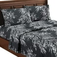 thumbnail image 4 of Collections Etc 4-Piece Foliage Bed Sheets and Pillowcases Set | Graceful Branch Design | Fitted Sheet, Flat Sheet, Pillowcases | Machine Wash, Polyester, 4 of 5