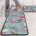 thumbnail image 2 of Kitchen Rugs Sets Of 2,Pioneer Flower Floral Print Pattern Anti Fatigue Kitchen Mat Rugs Non Slip Washable,Decorative Kitchen Floor Mats for Kitchen,Sink,Laundry,17"x47"+17"x47", 2 of 5