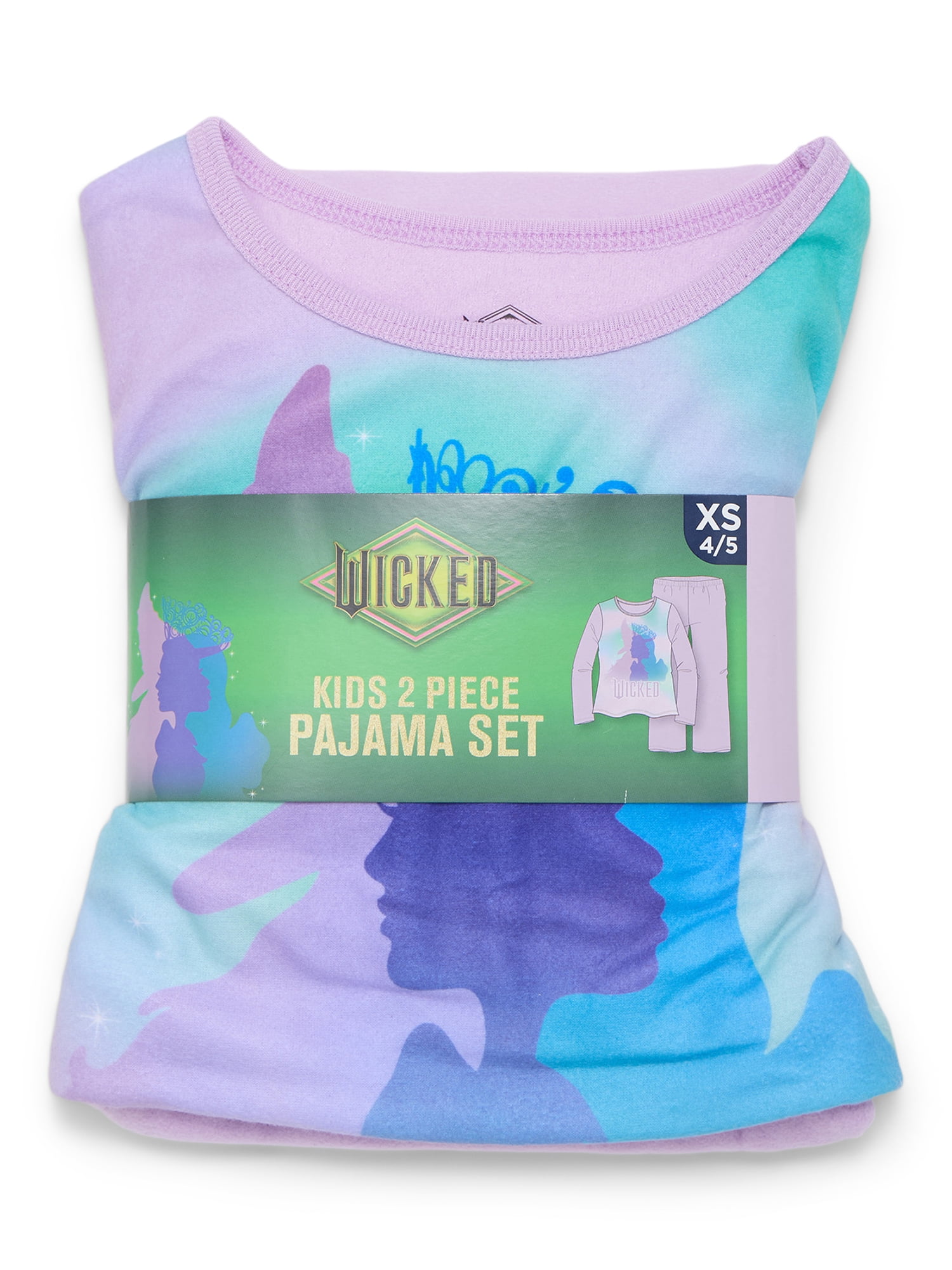 Wicked Girls Long Sleeve Top and Pants Pajama Set, 2-Piece, Sizes 4-12