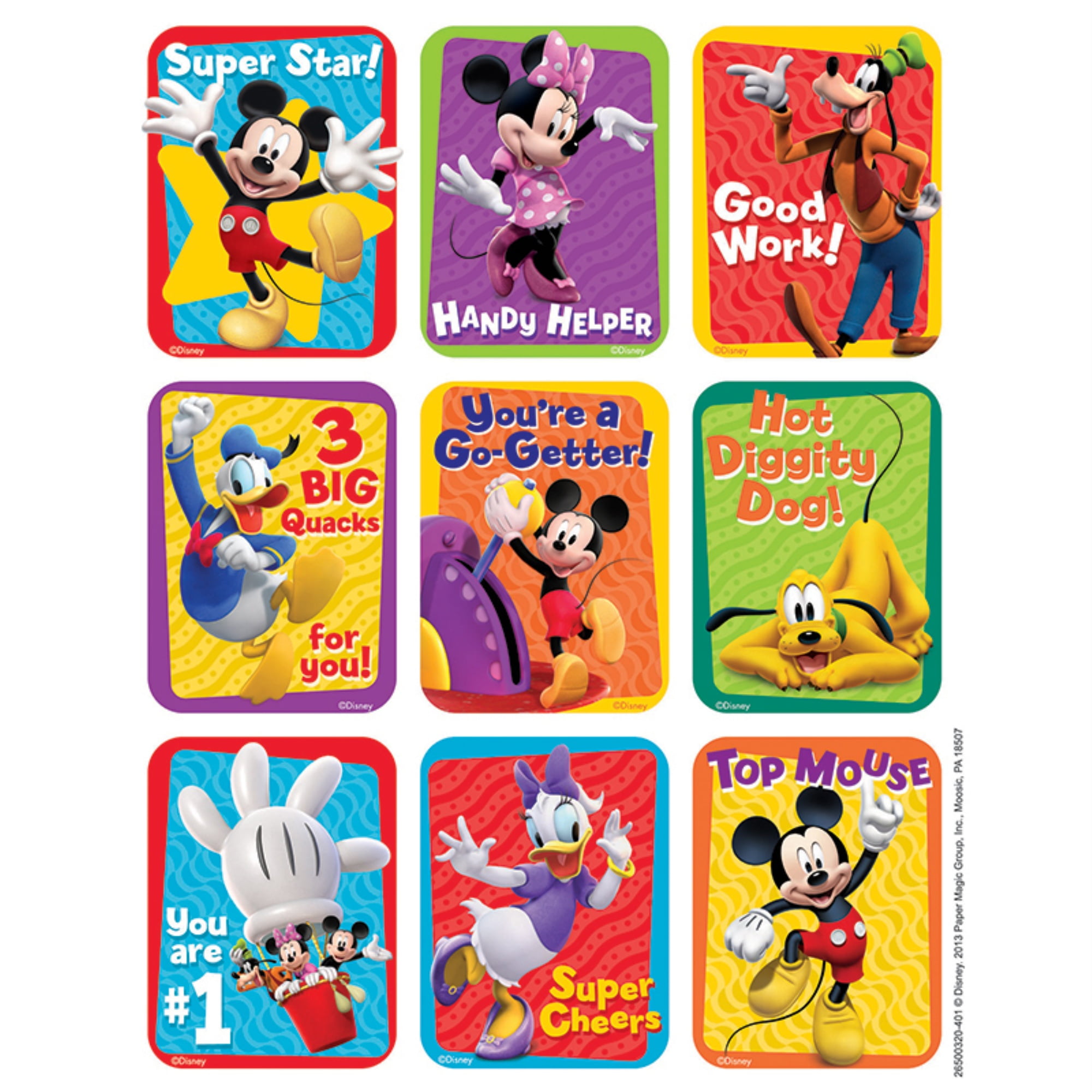 48 Personalised Mickey Mouse Thank you Stickers Labels Party Bag Sweet Cones 