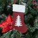 thumbnail image 5 of Juego de 2 Bolsas de Regalo para Calcetines Navideños | Calcetines Navideños de Terciopelo Rojo de Punto con Diseños de Papá Noel y Muñeco de Nieve | Tela de Patchwork Resistente | Decoración para La, 5 of 6