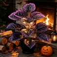 thumbnail image 5 of Artificial Purple Calathea Plant, Home Party Decoration, Purple Leaf Decor Artificial Plant Simulation Pot Bonsai Flower Ornament Hotel Room Desk Decorate((No Flowerpot),23.6"), B, 5 of 7
