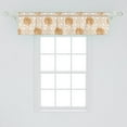 thumbnail image 2 of Ambesonne Vintage Window Valance, Royal Baroque Roses, 54" X 12", Pale Brown White, 2 of 3