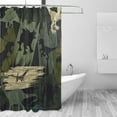 thumbnail image 2 of Camo Dinosaur Shower Curtain for Bathroom Modern Bathroom Decor Waterproof Washable Fabric Shower Curtains with 12 Hooks for Hotel Bathroom Bathtubs 60x72 Inch, 2 of 6