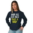 thumbnail image 4 of When All Else Fails Take a Nap Plus Size Long Sleeve Graphic Tee Shirt Brisco Brands 2X, 4 of 5