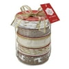 Assorted Beige and Gold Christmas Metallic Ribbon 