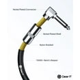 thumbnail image 6 of GearIT Audio Instrument Cable (6ft) Right Angle to Straight 1/4 Inch Male to Male for AMP Cord, Base and Electric Guitar - Brown/Yellow, 6 of 6
