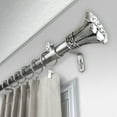 thumbnail image 2 of 1" Dia Adjustable 66"-120" Curtain Rod with Regulu Finials - Satin Nickel,(100-02-665), 2 of 3