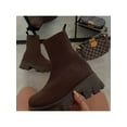 thumbnail image 2 of Women's Fashion Combat Boots - Retro Thick Heeled Elastic Design - Mid-Length Suede Boots with Comfortable Thick Soles - British Style 2026, 2 of 5