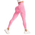 thumbnail image 2 of 3D Anti Cellulite Leggings Slim Move Cellulite Leggings Scrunch Butt Lifting Leggings Tummy Shaping Pants Pants for Workout Running Athletic 3D Gym Leggings for Women Fitness Sport Pants Pink S, 2 of 3