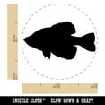 thumbnail image 2 of Crappie Fish Silhouette Self-Inking Rubber Stamp Ink Stamper - Purple Ink - Mini 1/2 Inch, 2 of 7