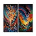 thumbnail image 2 of Designart "Visionary Rainbow Mystery Landscapes" Abstract Landscape Wall Art Set Of 2 - Modern Multicolor Wall Decor Set Of 2, 2 of 6