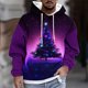 thumbnail image 1 of Sudadera con capucha para hombre, estilo casual, con cuello redondo, estampado de árbol de Navidad, manga larga, blusa de poliéster, 1 of 5