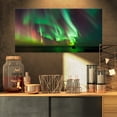 thumbnail image 1 of Green Northern Lights Aurora - Large Abstract Canvas Wall Art, 1 of 3