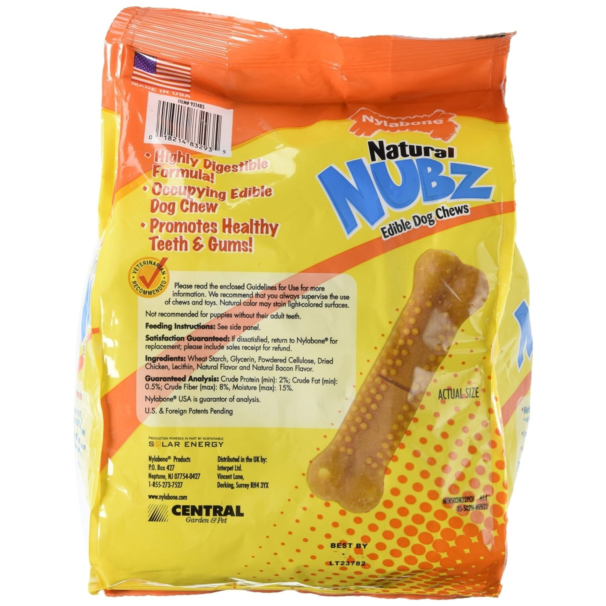 Nylabone Natural Nubz Edible Dog Chews, 22 Count