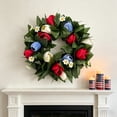 thumbnail image 6 of 15.7in Patriotic Red White Blue Garland Decorative Banner For Independence Day Home Front Door Wall Ornaments, 6 of 8