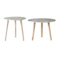 thumbnail image 2 of Mesa de café redonda moderna para Sala de estar, dormitorio, blanco + azul, 2 of 5