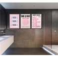 thumbnail image 4 of Funny Pink Trendy Bathroom Canvas Wall art Retro Funky Humor Preppy Girls Toilet Painting Picture Wall Decor Poster Print Artwork Washroom Restroom Lavatory Home Decoration（Only canvas）, 4 of 6