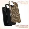 thumbnail image 4 of Muted Brown Overlapping Skulls iPhone Case, Edgy Gothic Skeleton Pattern Protective Cover for iPhone 16 15 14 13 12 11 Pro Max Mini Plus, 4 of 6