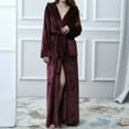 thumbnail image 4 of JGTDBPO Robes For Women Classic Unisex Premium Cotton Warm Night Gown Bathrobe Luxury Soft Thick And Fleece Plush Long Terry Cloth Household Sashes Pokets Loungewear Clothes Bathrobe Long Pajamas, 4 of 6