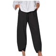 thumbnail image 1 of Pantalones capri Medlor Boho 2025 de verano de pierna ancha para mujer, 1 of 5