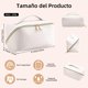 thumbnail image 2 of Bolsa de Cosméticos de Viaje de Gran Capacidad, Bolsa de Cosméticos Impermeable de Piel Sintética para Mujer, Bolsa de Maquillaje Portátil de Viaje con Asa y Divisor, Multifuncional, Moda, Blanco, 2 of 7
