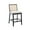 Cream - Linen - Black Wood, variant on Guyou Rattan Counter Stools Set of 4, 26 Inch Modern Sherpa Upholstered Counter Height Bar Stools, Farmhouse Wooden Barstools, Kitchen Island Chairs for Bar Dining Room Kitchen Island, White