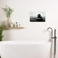 thumbnail image 3 of ZHONGYUTONG Zen Stone Wall Art Black and White Zen Canvas Picture Spa Stones Print Bathroom Spa Room Yoga Meditation Living Room Wall Decor Frame (12" x 18"), 3 of 6