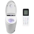 thumbnail image 4 of Pimsoran Smart Toilet, Automatic Flush One Piece Bidet Toilet, Electric Tankless Toilets with Heated Seat, Foot Sensor Operation, LED Display, Night Light And Dryer (White), 4 of 7