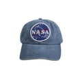 thumbnail image 1 of NASA Chapeau en Denim Lavé Profil Bas, Bleu Clair, 1 of 2