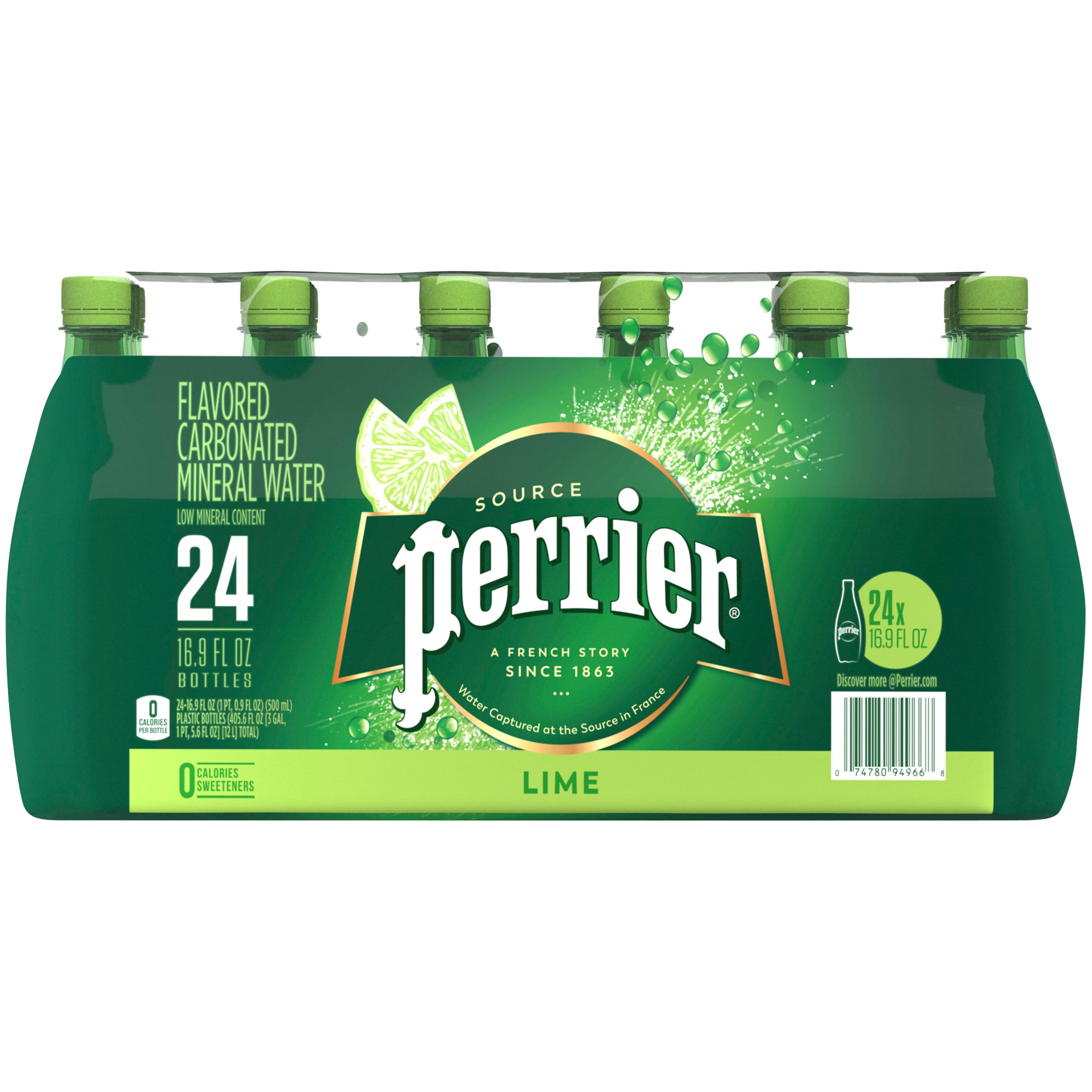 PERRIER Lime Flavored Carbonated Mineral Water
