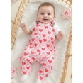 thumbnail image 6 of BemeyourBBs Toddler Baby Girl Valentines Day Outfit Heart Overalls Romper Print Sleeveless Pants Jumpsuit with Pockets Spring Summer Clothes, 6 of 9
