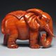 thumbnail image 2 of Rosewood carved elephant figurine, small elephant, solid wood carving, mascot gift, home living room craft., 2 of 4
