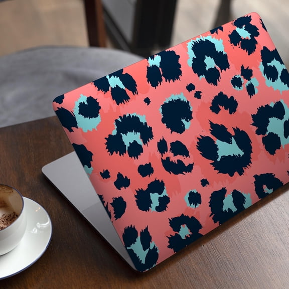 DesignSkinz Leopard Coral and Teal V23 Full-Body Skin Decal Wrap Cover for MacBook 12" Retina (A1534)