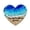 Blue - 5x5cm, variant on Fused Glass Heart Paperweight, 5x5cm Handcrafted Ocean Blue Art Glass for Desk & Shelf Decoration (Dark Blue)