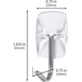 thumbnail image 2 of Paquete económico de 15 ganchos, 30 tiras, ganchos de palanca de alambre pequeños transparentes, organiza ganchos utilitarios sin daños, ganchos para colgar resistentes con tiras a, 2 of 5