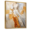 thumbnail image 2 of Designart "Glam Orange Beige composition III" Fashion Floater Framed Canvas Wall Art, 2 of 7