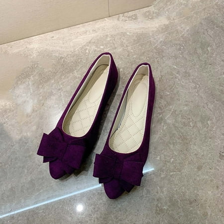 

Aueoeo Flats For Women Mesh Flats Women S Spring And Summer New Shallow Mouth Suede Bow Slip-On Flat Shoes Mesh Flats On Clearance