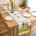 thumbnail image 3 of Table Runner 70 Inches Long for Kitchen Dining, Yellow Sunflower Dresser Scarf Farmhouse, Dining Table Decorations for Wedding/Parties, Gnomes Truck Plaid Farmhouse Wooden 13 x 70 In, 3 of 8