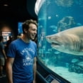 thumbnail image 4 of Mens Emotional Support Animal T Shirt Funny Scary Shark Attack Joke Tee for Guys Graphic Tees, 4 of 9