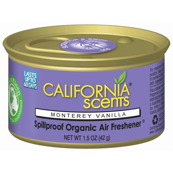 Ambientador en lata California Scents Monterey Vanilla 42 g, paquete de 12