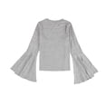 thumbnail image 2 of bar III Blusa de manga acampanada para mujer, color gris, grande bar III Pull-over, 2 of 2