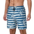 thumbnail image 2 of Haiem Ocean on Striped Mens Swim Trunks with Compression Liner 2 in 1 Swimming Shorts Stretch Swimwear Quick Dry,Board Shorts-Large, 2 of 9