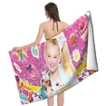 thumbnail image 4 of JOJO Siwa Toalla de playa de secado rápido con diseño temático, regalo para mujeres y niñas, ideal para cumpleaños, fans, amantes de la música, uso en la playa o al aire libre, 78 × 160 cm, 4 of 6
