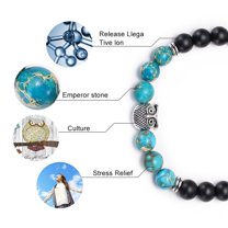 SUSHANG Natural Jade Adjustable Bracelet Weaving Bracelet String Jade Hand Natural 8Mm Pull Adjustable Bracelets