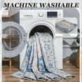 thumbnail image 4 of Wondo Washable Rugs Vintage Area Rug Rug for Living Room, Bedroom, Kids Room, 4' x 6', Deep Blue, 4 of 8