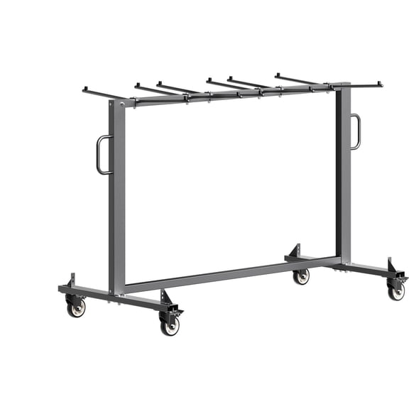 Folding Chair Rack,400 LBS Capacity,Heavy-duty Chair Cart for 42 Chairs or 12 Tables,Multi-Function Chair Storage Dolly with Rubber Wheels&Holders,Large Chair Holder,Matte Black