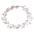 thumbnail image 1 of Qarigey Diadema de boda para mujer, forma de hojas de cristal, fiesta, reunión, compromiso, negocios, diadema para mujer Ropa, zapatos y accesorios Miscelánea Oro rosa Qarigey AP013100-02, 1 of 6