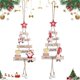 thumbnail image 1 of CHAO piezas de adornos colgantes de Navidad de madera, placa colgante de Navidad de madera, placa colgante de palabras navideñas con cascabeles para decoración de ventanas, puertas, balcones y aulas, 1 of 5